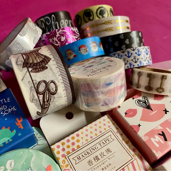 Washi Tape Lot, Set Of 31 Different Washi Tape Rolls, Scrapbooking Crafting Tape - Picture 8 of 10